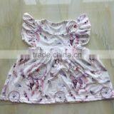 WY-672 Kids Printed Top Stock Milk Silk Top for Girls Pakistani Frocks Yiwu China Ruffle Clothes thumbnail-2