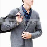 Cool Solid Color Sweater Long Sleeve Knitted Cardigan Men With Best Quality thumbnail-3