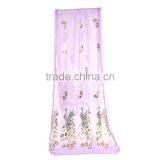 Imitation Silk Scarves & Wraps Rectangle Golden Purple Peacock Custom Scarf thumbnail-1