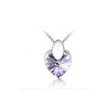Rhinestone The Heart Of The Ocean Necklace -Purple