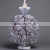 Fashion Kids Teenagers Cake Layered Dress Latest Designs Evening Gowns for Girls thumbnail-5