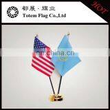 American and Kasakhstan Table Flag thumbnail-1