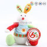 animal shape soft toy embroidery white stuffed plush bunny toy