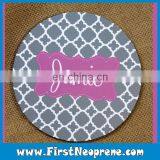 Football Round Shape Customized Name Business Gift Neoprene Coaster thumbnail-2