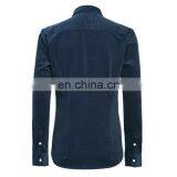 T-MSS544 Men Long Sleeve Navy Blue 100% Cotton Corduroy Dress Shirt thumbnail-6