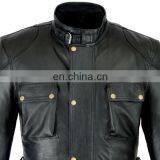 Top Quality Genuine Cow Hide Super Soft Leather Motorcycle Jacket thumbnail-4