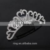 Hair Accessories Crystal Custom Silver Plated Crowns Tiara