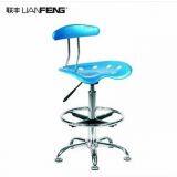 Modern plastic stool with Metal Legs Bar Chair with footrest