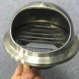 HVAC Tools Outdoor Air Vent Cap Rain Proof Round Weather Air Louver 201SS thumbnail-2