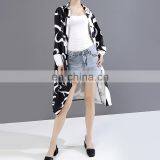 TWOTWINSTYLE Women Shirt Dress Lapel Striped Hit Color A Line Knee Length Loose Oversized Fashion thumbnail-3