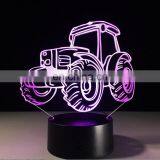Heavy Trucks 3D Night Light Car Lamp Usb 7 Colors Changing LED Bedroom Lamp Party Decor Lamp Boy Gift Touch Light thumbnail-5