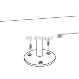 Removable Floor Mouted Flange Hanrail Bracket Stair Railing Stainless Steel Round Tube Support thumbnail-6