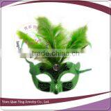 Cheap Beauty Party Mask Christmas Theme Party Mask With Feather thumbnail-4