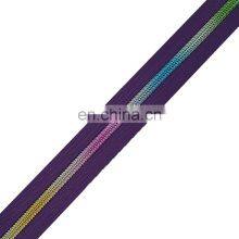 Customized Wholesale Rainbow Zipper Garment Supplies Colorful Resin Zipper