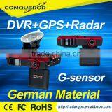 HD 1080P DVR Car Radar Detector With Car DVR Camera Ambarella A7 Nice Night Vision With Radar Speed Alarm and GPS