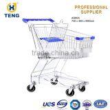 Asia Style Real Nice Shopping Carts Supermarket Holder Shopping Cart Zinc Plated Shopping Trolley thumbnail-2
