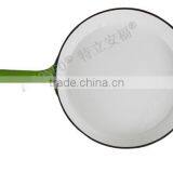 Lightening Green Enamel Cast Iron Pizza Pan