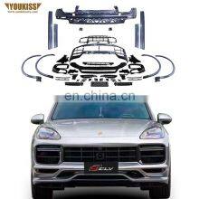 Genuine Body Kits For 2018+ Porsche Cayenne 9Y0 9YA Upgrade Turbo Front Car Bumpers Grille Door Panel Diffuser Tips Wheel Arch thumbnail-1