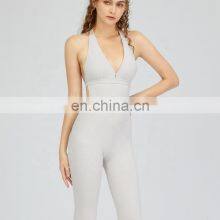 V Neck Backless Sexy Yoga Fitness Jumpsuit TikTok One Piece Quick Dry Sports Wear thumbnail-4