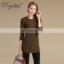 Autumn Winter New Style 100% Cashmere Sweater Knitted Long Crew Neck Chinese Style Anti-Shrink Solid OEM Service Available thumbnail-4
