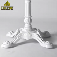 European Classic Antique White Cast Iron Metal Table Base Frame With Powder Coating on Sale thumbnail-5