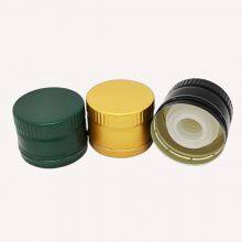 Custom Child-Proof 31.5mm Olive Oil Bottle Aluminum Caps With Plastic Inner Plug