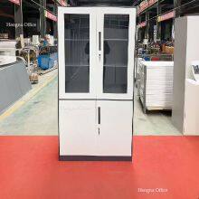 Factory Direct Wholesale Modern Metal Cabinet – Customizable Glass Door Steel Filing Cupboard for Commercial Office thumbnail-4