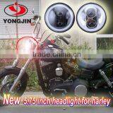 Automobiles & Motorcycles 12v 24v 45w 5.75 Inch Black With Angle Eye Motorcycle Led Headlight for Harley