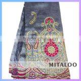 Mitaloo Latest Fashion Customized Factory Supply African Raw Silk George Fabric MGP0032 thumbnail-5