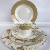 Broadside Round New Bone China White Glazed Flower Pattern Decorated Price Competitive Hebei Factory 20PCS Dinnerware Set thumbnail-6