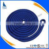 Factory price polyester double braided 8mm dock line for yacht