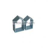 House Shape Wooden Cube Display Mini Wall Shelf thumbnail-2