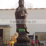 Bronze Standing Guanyin Sculpture