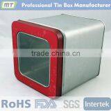 Metal Square Tin Box With Clear Window Top for Watch Package thumbnail-3