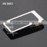 Men Style Fashion Stainless Steel Metal Black Genuine Leather Money Clip thumbnail-2