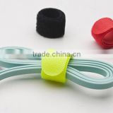 100% nylon colorful hook and loop straps computer cable ties