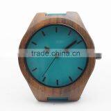 Newest Ebony Wood Wristwatches Blue Causal Watch Genuine Leather Wooden Fasion Watches for Men Women Best Gifts With Gift Box thumbnail-1