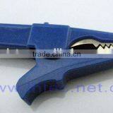 Jumper Wires Alligator Crocodile Roach Test Clip Plastic Handles Crocodile Clips 54mm Blue Color I00169 thumbnail-1