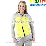 Womens sports workout jogging fitness gym set dye slim fit hoodie