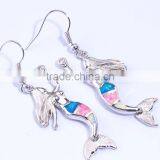 Wholesale 925 Sterling Silver Opal Long Mermaid Hook Earrings In Sterling Silver For Girls thumbnail-2