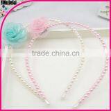 Fashion Rose Flower Headbands for Girls Pearls Headbands thumbnail-1