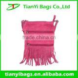 Cross Body Suede Fringe Bag Wholesale thumbnail-1