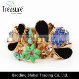 Dubai Handmade Gold Rhinestone Mosaic Ethnic Bracelet Bangle on Sale in 2016 New Year thumbnail-1