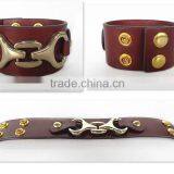 Hot Sale Wrap Leather Bracelet Stain Steel Handmade Men's Leather Bracelet thumbnail-4