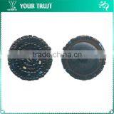 7MM Clear Rhinestone Black Bead Garment Chinese Frog Rhinestone Button thumbnail-3