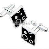 Designer Cufflink BasAcc Black/ Silver Air Bubble Square Cufflink Design Your Own Cufflinks