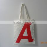 Foldable 100% cotton custom reusable shopping bags with logo