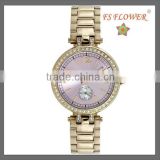 FS FLOWER - Fashion Lady Diamond Set 3 atm Water Resistant Stainless Steel Watches