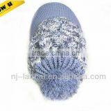 Fashion Winter Ladies Knitted Cable Peaked Hat With Pom-pom thumbnail-4