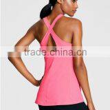 Cross Stripes Custom Logo Yoga Tank Tops Yoga Sports Wear thumbnail-2